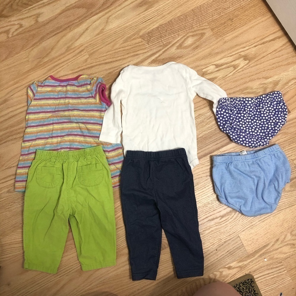 6 Month Girl Clothing Bundle 2 Outfits Carters Long Sleeve Baby - Picture 5 of 10